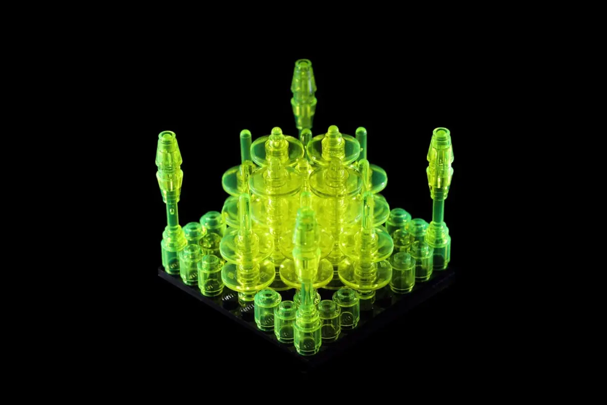 A glowing abstract data-storage node